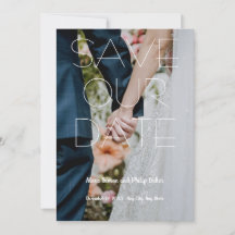 Modern Save the Date Kaart Aangepaste foto bruilof