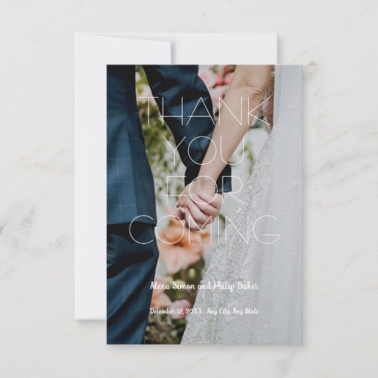 Modern Save the Date Kaart Custom Bedankt kaart (Voorkant)
