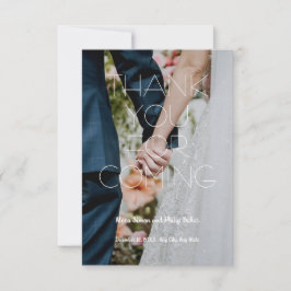 Modern Save the Date Kaart Custom Bedankt kaart