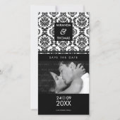 MODERN SAVE THE DATE KAART :: damask kleuren 10 (Voorkant)