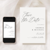 Modern Save the Date Kaart Elegant Romantisch