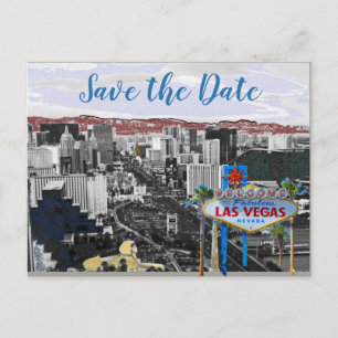 Modern Save the Date Las Vegas Wedding Aankondigingskaart