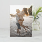 Modern Save the Date Photo Wedding Announding (Staand voorkant)