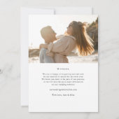 Modern Save the Date Photo Wedding Announding (Achterkant)