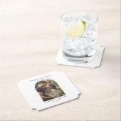 Modern Save the Date Photo Wedding Announding Kartonnen Onderzetters (Insitu)