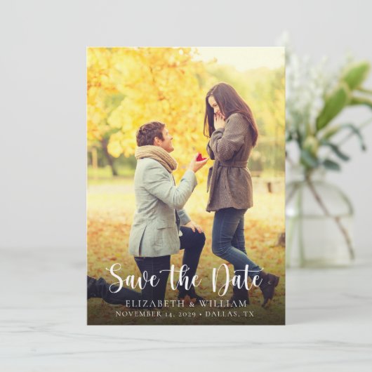 Modern Save the Date Photo Wedding Notice (Staand voorkant)