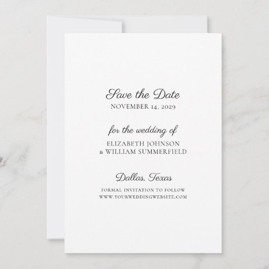 Modern Save the Date Photo Wedding Notice (Achterkant)