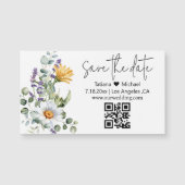 modern save the date qr code wildbloemen magnet (Voorkant)