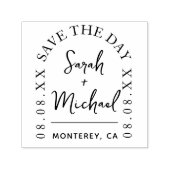 Modern Save the Date Stamp Weddenschap Zelfinktende Stempel (Design)