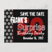 Modern Save the Date Surprise 50th Party V337 Aankondigingskaart (Voorkant)