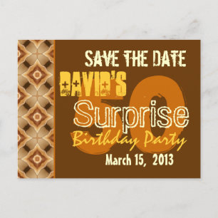 Modern Save the Date Surprise 50th Party W1947 Aankondigingskaart