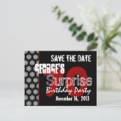 Modern Save the Date Surprise 70th Party W1943 Aankondigingskaart (Staand voorkant)