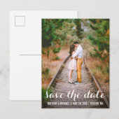 Modern Save the Date Verloving Photo Briefkaart LB (Voorkant / Achterkant)