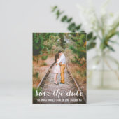 Modern Save the Date Verloving Photo Briefkaart LB (Staand voorkant)