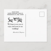 Modern Save The Date Waterverf Koraal Briefkaart (Achterkant)