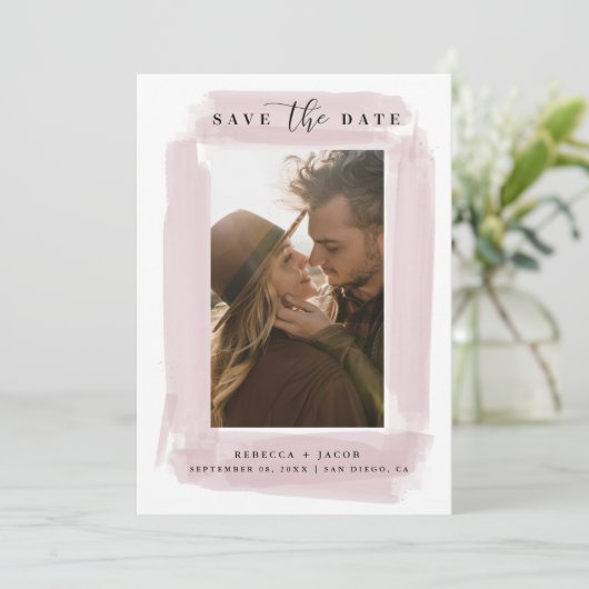 Modern Save the Date Wedding Photo (Staand voorkant)