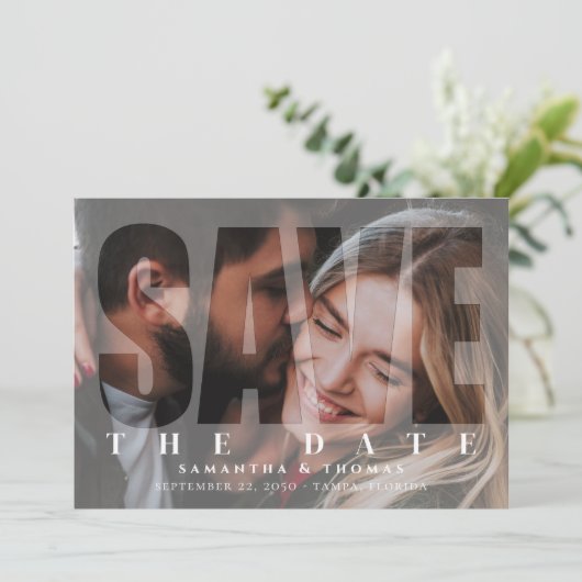 Modern Save the Date Wedding Photo (Staand voorkant)