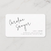 Modern Scan Me QR Code Lash en Brow Visitekaartje (Voorkant)