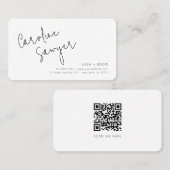 Modern Scan Me QR Code Lash en Brow Visitekaartje (Voorkant / Achterkant)