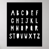 Modern scandi alphabet Nursery Poster (Voorkant)