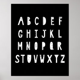Modern scandi alphabet Nursery Poster