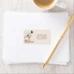 Modern Scandi Boho Merry Christmas Retouradres Etiket<br><div class="desc">Welkom het vakantieseizoen in stijl met ons Modern Scandi Boho Merry Christmas Return Address Label. Dit verfijnde briefpapier voegt een vleugje feestelijke flair toe aan al uw vakantiemailings. Bewonder het moderne met de hand geletterde serietype aan de voorkant met 'Vrolijk kerstfeest'. Draai het dan om en ontdek een mooi patroon...</div>