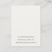 Modern Scandi Christmas Tree Necklace Earring Visitekaartje (Achterkant)