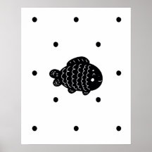 Modern scandi Fish and spots arrows nursery