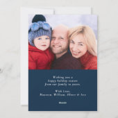 Modern Scandi met feestelijke iconen Foto Feestdagenkaart (Achterkant)