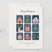 Modern Scandi met feestelijke iconen niet-foto Feestdagenkaart (Voorkant)