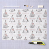 Modern Scandi Minimal Blush Heart Christmas Tree Tissuepapier (Craft)