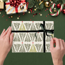Modern Scandi Nordic Dennenboom Vakantie Kerstmis 