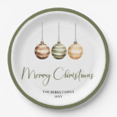 Modern Scandinavian Christmas Custom Dinner Plates Papieren Bordje (Voorkant)