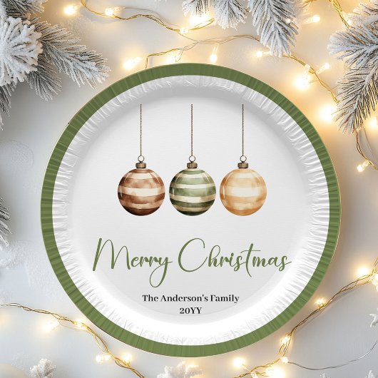 Modern Scandinavian Christmas Custom Dinner Plates Papieren Bordje