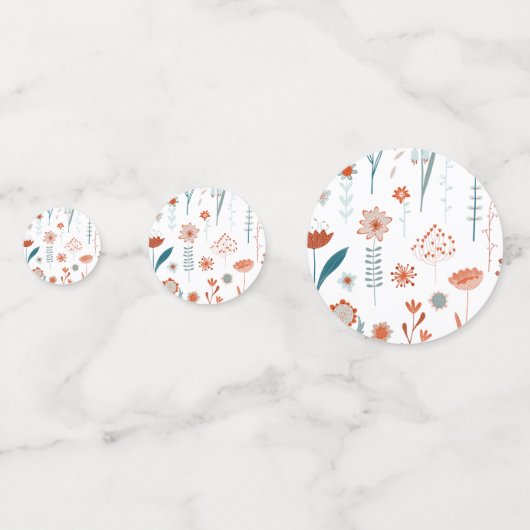 Modern Scandinavian Floral Confetti (Voorkanten)