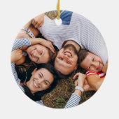 Modern Scandinavian Fun Deer Crazy Year Keramisch Ornament (Achterkant)