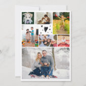 Modern Scandinavian Fun Deer Multi Photo Collage Feestdagenkaart (Achterkant)