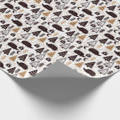 Modern Scandinavian Kerstegel Pattern Cadeaupapier (Hoek)