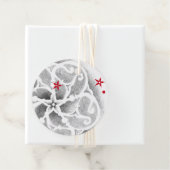 Modern Scandinavian Winter Snowflake Bedankjes Labels (In situ)