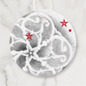 Modern Scandinavian Winter Snowflake Bedankjes Labels (Voorkant)