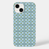 Modern Scandinavisch design Blue Olive Green Case-Mate iPhone Case (Achterkant)