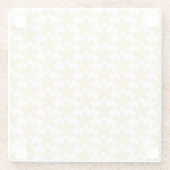 Modern Scandinavisch kameel retro grafisch patroon Glazen Onderzetter (Achterkant)