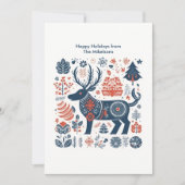 Modern Scandinavisch Kerstwoud Feestdagenkaart (Voorkant)