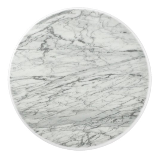 Modern Scandinavisch minimalistisch grijs wit marm Keramische Knop (Voorkant)