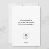 Modern Scandinavisch rendier Feestdagenkaart (Achterkant)