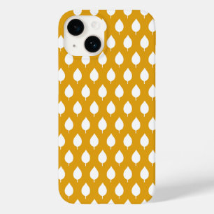 Modern Scandinavisch Wit Blad Naadloos Patroon Case-Mate iPhone 14 Hoesje