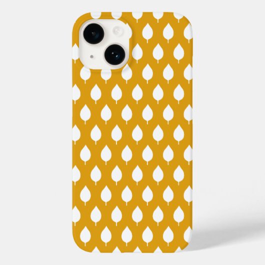 Modern Scandinavisch Wit Blad Naadloos Patroon Case-Mate iPhone Case (Achterkant)