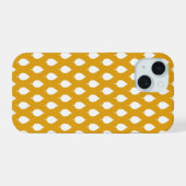 Modern Scandinavisch Wit Blad Naadloos Patroon iPhone 15 Case (Achterkant horizontaal)