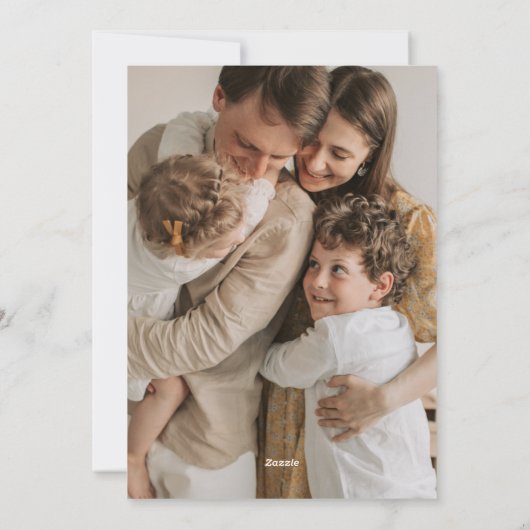 Modern Scandinavische Kerst in het bos Feestdagenkaart (Achterkant)