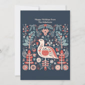 Modern Scandinavische Kerst in het bos Feestdagenkaart (Voorkant)